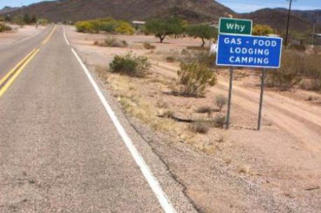 Why, Arizona sits at the junction of state routes 85 and 86 in southwestern Arizona, just north of the Organ Pipe Cactus National Monument and the Tohono O'odham Nation. Back in the day, that intersection was a 