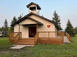 People from all over travelled to the community after Cupid's strike but there was nowhere official to exchange their vows. But now, the Village of Love is fully embracing its name with a new wedding chapel. It will give couples the chance to share their love in Love. The chapel building was an old Canadian Pacific Railway bunkhouse from a nearby town that was donated. It was gutted and refinished. In the steeple is a donated Canadian National Railway bell. The benches, which can seat 50 people, were purchased from a church in Prince Albert, west of the village. The project cost more than $65,000 but the promotion of love in Love is worth every penny. One wedding has already taken place and another is scheduled for May. Their campaign is 