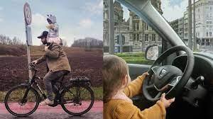 Naturally, he never puts his two children in any real danger, but uses photoshop to create some pretty scary and hilarious scenarios. Do you enjoy this type of photography?