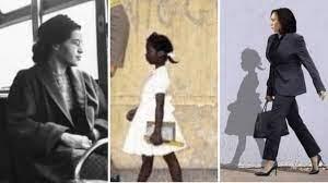 With Kamala Harris looking to be the next Democratic candidate for the U.S. presidency, this familiar image has resurfaced on social media. Do you remember seeing this image when she was elected as Vice President of the U.S. in 2020?