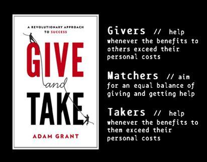 The opposite is a giver. Somebody who approaches most interactions by asking, 