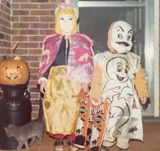 Did you ever wear one of these costumes which was just a flimsy mask with a cheap rubber string and a plastic bib with a picture of the character on it?