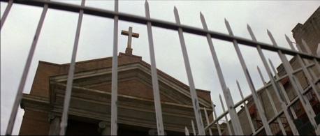 The church - much of the film is set in an a real church that was not in use at the time. DVD I have states turned into a community outreach center later. In any case, such places are typically safe haven in horror flicks, this is not. Just looking at from outside, would you go into?