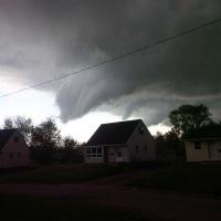 These are pictures from the same storm. Do you think it could have been a tornadic storm?