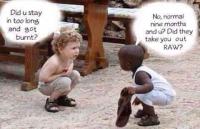 Do you think children really see differences in skin color when playing together? (Not literally but psychologically)