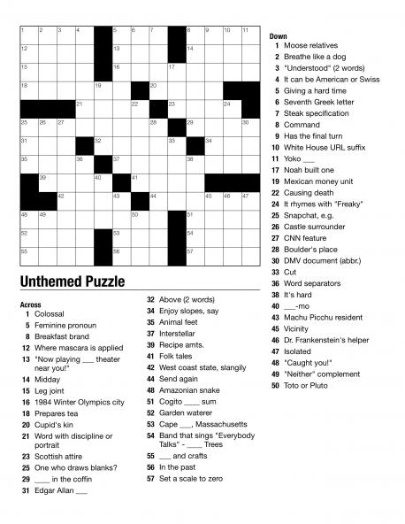 Have you ever done a crossword puzzle?