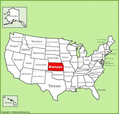 Kansas - the name comes from the Kanza tribe of the Sioux family that lived along a river in the area and gave it the tribal name. The name translates as 