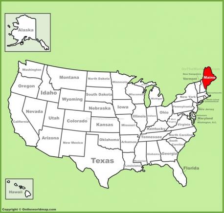 Maine - there are at least two theories of the derivation of the state's English name: that it was named for the former French province of Maine and that it was so named for being the 