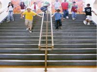 Did any of the schools you attended as a child have stairs?