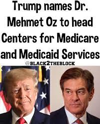 Do you think Dr Oz is a good pick to head the Medicare-Medicaid Agency? (Los Angeles Times www.latimes.com, Trump nominates Mehmet Oz of TV fame to head Medicare-Medicaid agency 44 minutes ago — If approved, Mehmet Oz will helm an agency that provides health coverage to more than 160 million people. ......In picking Oz, Trump continues his strategy of nominating unorthodox television personalities to his administration for his second term: Last week, he nominated Pete Hegseth, a National Guard veteran and