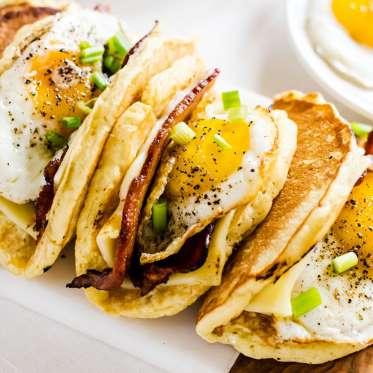If you make a big batch of pancakes ahead of time and freeze them, pancake tacos really can be the kind of mouthwatering meal that you pull together when you need to be out the door in 5 minutes. If you have not tried pancake tacos, is this something you would like to make for yourself or your family?