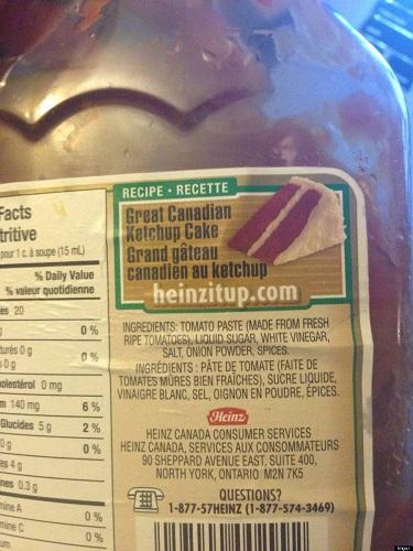 Earlier this year, Reddit user Clovesgirl posted a photo of the ketchup label along with the tagline, 