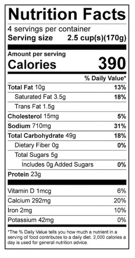 When the serving size is listed as above, for Macaroni and Cheese, do you go by the weight of the product or use the cup measurement as the portion size?