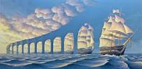 You see sailboats or a bridge?