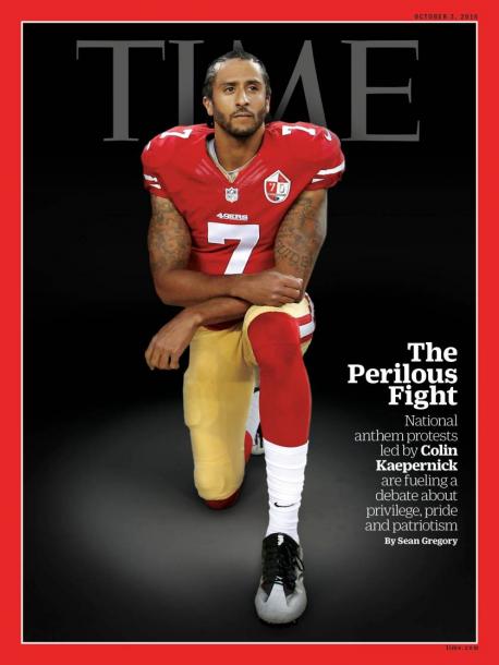 Kaepernick agreed with Boyers idea and out of respect for soldiers began kneeling while the national anthem was being played, instead of just sitting on the bench. Boyers is quoted as saying 