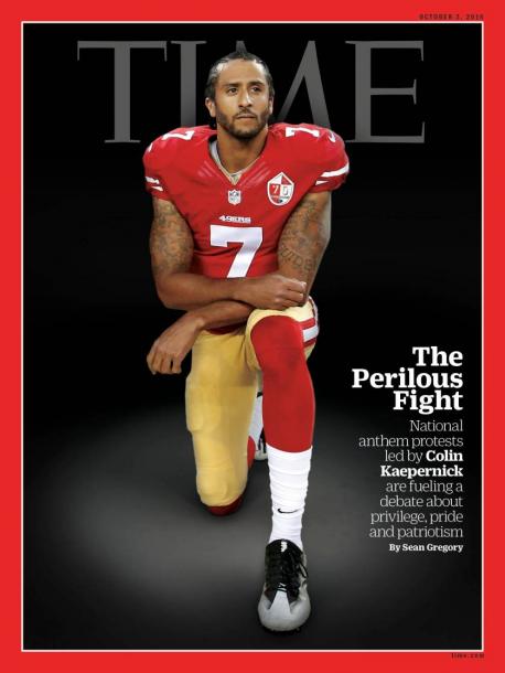 Kaepernick agreed with Boyers idea and out of respect for soldiers began kneeling while the national anthem was being played, instead of just sitting on the bench. Boyers is quoted as saying