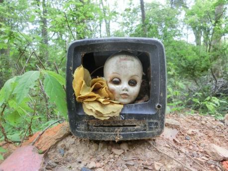 Doll's Head Trail in Atlanta, Georgia-----The folk-art extravaganza known as Doll's Head Trail — a 1.6-mile forested section of an urban nature trail in southeast Atlanta's Constitution Lakes Park — starts with what Atlanta Trails calls a