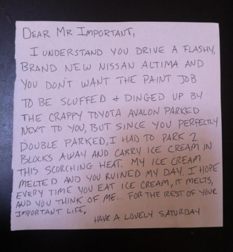If 'yes,' what was the purpose of leaving your note?