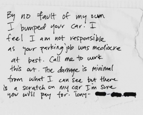 Have you ever been the lucky recipient of a note on your windshield?