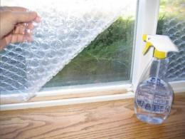 If you have solved a problem, have you share it online for other people to use? (Picture is bubble wrap to insulate a window.)