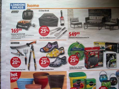 I recently saw a flyer for London Drugs that had patio furniture and gardening products for sale. Do you find it strange that a drugstore would sell items like this?