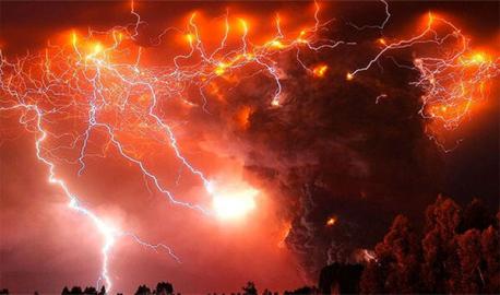 Volcanic lightning: This scary electrical storm is created during a volcanic explosion when electrical and static charges are released. Have you ever seen anything similar?