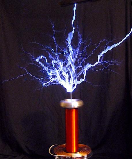 Zuesaphone - An electronic instrument that modulates the output of a tesla coil to produce sound. This manipulation causes an impressive spark of lightning to emit from the instrument when it makes a sound. However, the sound it produces is not within a pitch that the human ear can hear, so it must be digitally modulated to be audible. Are you familiar with this unusual instrument?