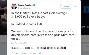 Just a few days before Finland's government collapsed over its inability to foot the bill for its expansive socialist experiment, Sanders took to Twitter in an attempt to shame America. Were you aware of Bernie Sanders being such a big proponent of universal healthcare (that he calls Medicare for All) – like we find in Finland, Sweden and Denmark?