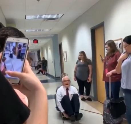 The Virginia Beach, Virginia, physics professor may be in his 70s, but he still manages to perform science demonstrations that would make someone half his age hesitate. Now, thanks to one student's tweet, David's epic stunts are going viral. Are you surprised at some of the things this 70-year-old professor was doing in the video?