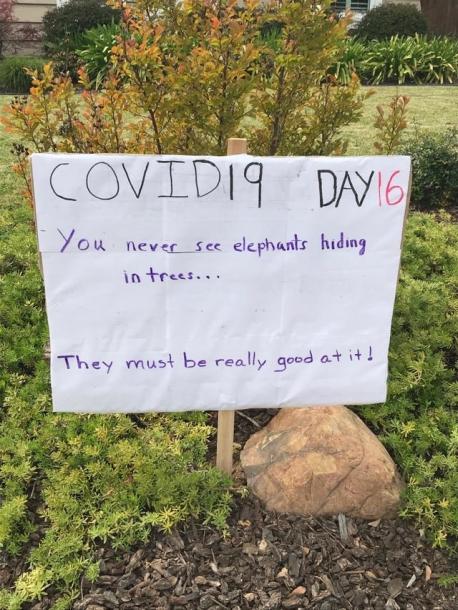 When Reddit user JulesGirth shared photos of the signs his neighbor has been placing on his lawn each day, he had no idea they would go viral so quickly. He simply got a kick out of the stranger's daily