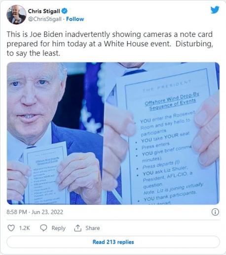 Some have pointed out the interesting fact that Biden's instructions indicate that he should only ask the AFL-CIO president a question AFTER the media has departed, enabling a much more private (and less transparent - despite what he promised before his election) interaction. Do you find it ironic that the president who promised to be 
