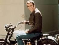 Fonzie's Triumph TR5 Trophy 500. Happy Days introduced the world to perhaps the most beloved biker character of all time, Arthur Fonzarelli AKA Fonzie (Henry Winkler). Fonzie rose to fame on the strength of his clever one-liners, his iconic hairstyle, his sleek black leather jacket, and his cherished 1949 Triumph Trophy 500 motorcycle. HAVE YOU SEEN THIS TV SHOW?