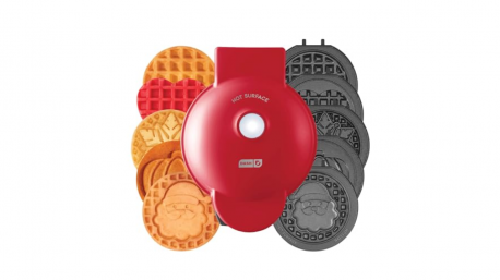 Dash Holiday Multimaker Mini Maker System - this cheery griddle comes with six interchangeable plates, including classic circle, heart and holiday-specific designs. That way, they can use the same machine to make waffles for Valentine's Day, Halloween, Christmas and all the days in between. Funny or not?