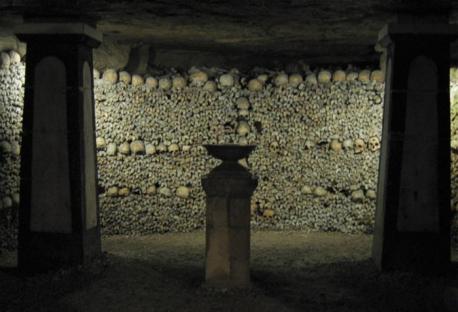 The Catacombs of Paris are underground ossuaries in Paris, France, which hold the remains of more than six million people. Built to consolidate Paris's ancient stone quarries, they extend south from the Barrière d'Enfer (