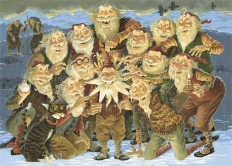 Yule lads and Jólakötturinn. The Yule lads are the 13 sons of Grýla, and each have their own unique characteristics – much like the beloved Seven Dwarves of Snow White fame, but substantially creepier. Every night during the 13 days before Christmas, the Yule lads visit the children of Iceland. If the children have been good, each lad leaves a small gift, but if they were naughty, the lads will leave behind a rotten potato. These 13 sons are: Sheep Cote Clog (a peg-legged sheep fancier), Gully Gawk (he hides in ditches and enjoys milk from cows), Stubby (very short and enjoys pie crust), Spoon Licker (steals and licks spoons… duh), Pot Scraper (steals leftovers), Bowl Licker (he hides under your bed and steals your bowls), Door Slammer (he slams doors all night… double duh), Skyr Gobbler (he loves yogurt), Sausage Swiper (he steals sausages… these names are pretty on the nose, right?), Window Peeper (he watches you through your window… they weren't even trying at this point, were they), Doorway Sniffer (has a huge nose and sniffs through doors looking for Christmas bread), Meat Hook (steals meat with his hook… you probably guessed that), Candle Stealer (he steals children's candles so that they are in the dark… which is a real jerk move). Another myth from Iceland is the Jólakötturinn, or the Yule Cat. He's also, in fact, the family pet of Grýla and the Yule lads. The myth of this Christmas cat has been around since the 19th century (at least, as far as written records go). He is said to be a large cat that wanders the streets during Christmas and eats people who are not wearing new clothes. While it is believed that the Jólakötturinn likes to eat humans, other versions of the legend have him eating all the food belonging to the people who were so poor they couldn't afford new clothing. At one point, it was illegal to use the story of the Jólakötturinn to scare children, but the ban was lifted shortly after. Have you heard of this lore?