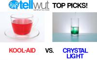 Tellwut Top Picks! Which powdered drink do you prefer: Kool-Aid Vs Crystal Light?