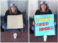 Overall, what do you give the idea of homeless fonts that donate back to the homeless artist that came up with the font?