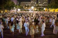 *Wiki*: Dîner en blanc phenomenon, which has taken place annually in Paris, France, since 1988, for one night around the end of June. The invited guests wear only white clothes and gather at a chosen spot, knowledge of which they have only a short time beforehand. They bring along food, drink, chairs and a table and the whole group then gathers to have a meal, after which they disperse. The event has been held each year in different places in the centre of Paris. It is not a normal cultural event because it is not advertised and only those who have received an invite attend - information on the chosen location is transferred by text message or more recently Twitter. The number of people attending has grown, in 2011, to over 10,000.[2] Dîner en blanc would be considered a smart mob rather than a flash mob, because the event lasts for several hours. Which of the following were you aware of before this survey?