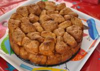 Monkey bread is said to look like fruits that monkeys eat. Its sticky, with butter and pecans. Which is true for you?