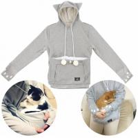 There are now hooded sweatshirts that come with pouches in the front for pet owners to transport their pets in. How do you like this idea?