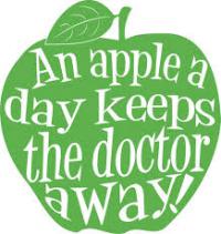 Last question: Do you believe, even if a bit, that an apple a day keeps the doctor away?