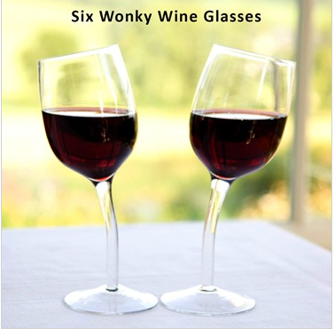 Six wonky wine glasses?