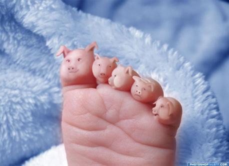 If you know the nursery rhyme, This little piggy, which of the lines do you know for sure?