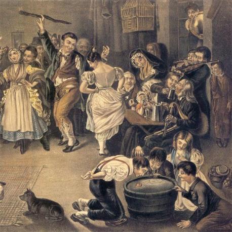 Apple bobbing, also known as bobbing for apples, is a game often played on Halloween. The game is played by filling a tub or a large basin with water and putting apples in the water. Because apples are less dense than water, they will float at the surface. Here are what other countries call 