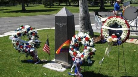 Though it was built in 2001 and even acknowledged by former presidents Gerald Ford, Bill Clinton, George Bush, and Barack Obama, a memorial for LGBTQ war veterans in California has only just been officially recognized by the most arguably liberal state in the country. A grey obelisk bearing an eagle and pink triangle, the memorial, housed in Desert Memorial Park, was signed into law as an official state memorial by Governor Jerry Brown on Monday. Are you familiar with this news?