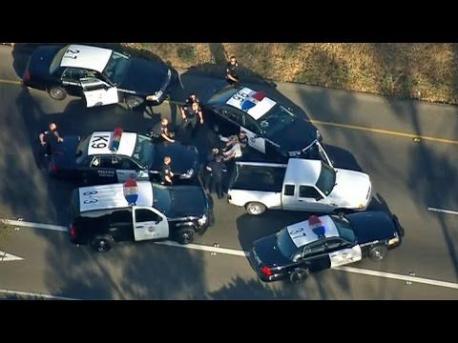 Living in LA County provides the community with, it seems, a daily car chase. There was one this morning, where a naked man stole a car, then took off running across freeways and roads. Do you watch car chases?