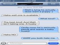Do you mind when someone posts a SMS that clearly needs some context to be understood by anyone else?