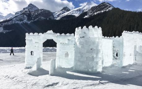 Have you ever seen the ice castle in Lake Louise, Alberta, Canada?