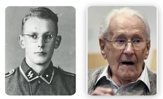In 2015, 94-year-old former German SS officer Oskar Gröning was charged with complicity in the murder of 300,000 Jews at Auschwitz in 1944. Nicknamed the 