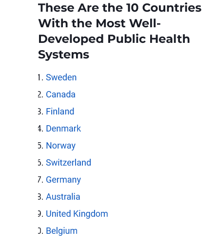 U.S. life expectancy ranks 43rd and Canada's is 19th. Dr. Steven Woolf, at the Virginia Commonwealth University School of Medicine said. 